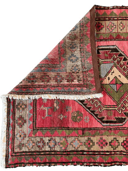 Rare Antique Handmade Caucasian Runner Rug 3’7" x 9’2" - Nuvé