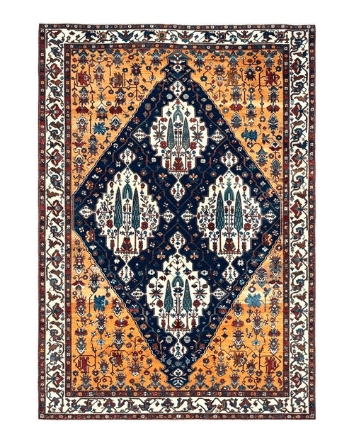 Antique Persian Bakhtiari Rug 14x19 – Rare Palace Size Carpet