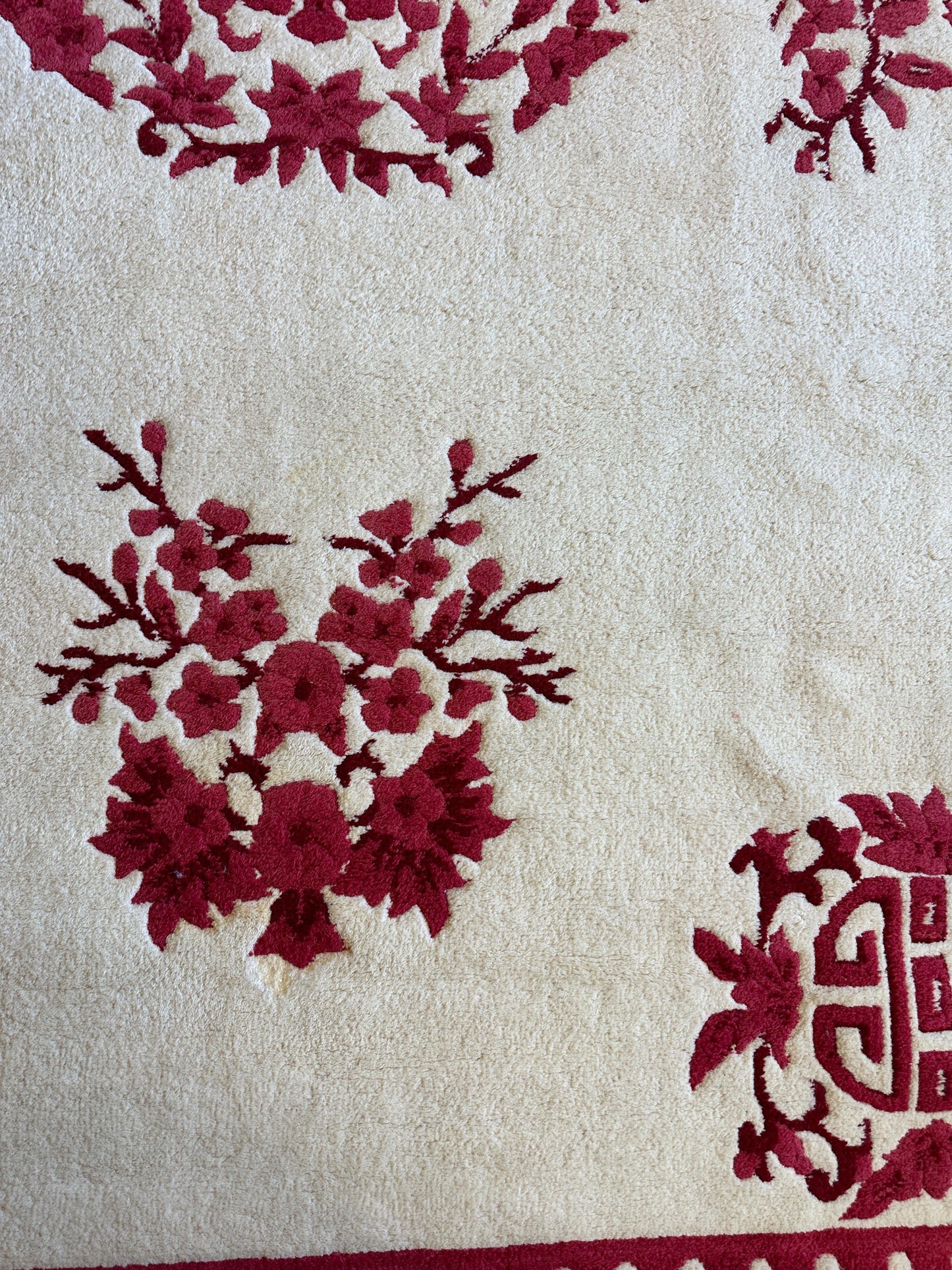 Red & Beige Chinese Art Deco Style Rug 11 x 15 - Nuvé