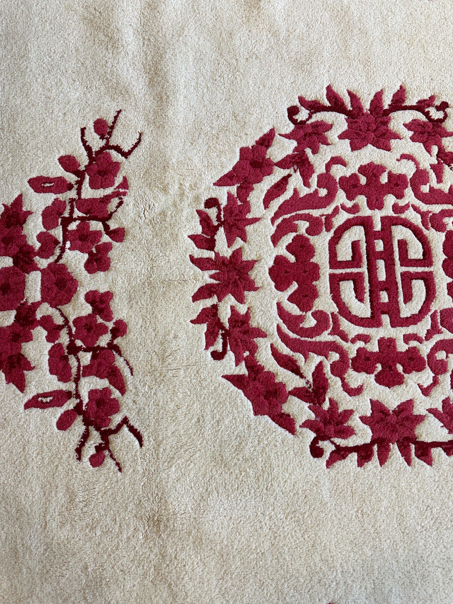 Red & Beige Chinese Art Deco Style Rug 11 x 15 - Nuvé