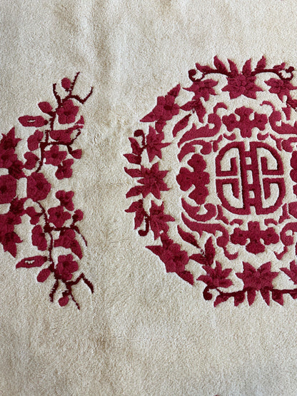 Red & Beige Chinese Art Deco Style Rug 11 x 15 - Nuvé