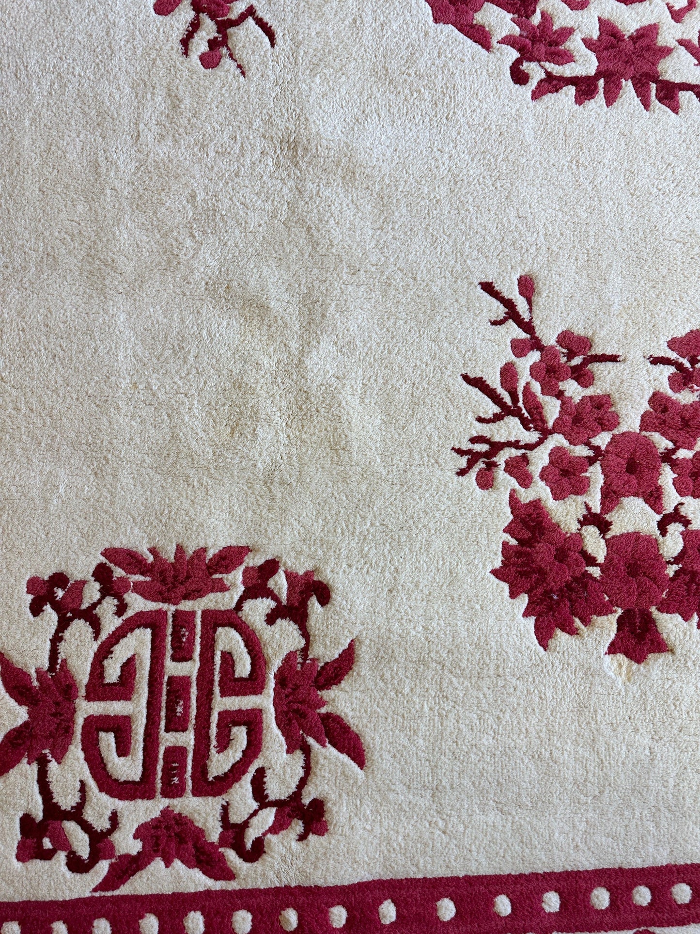 Red & Beige Chinese Art Deco Style Rug 11 x 15 - Nuvé