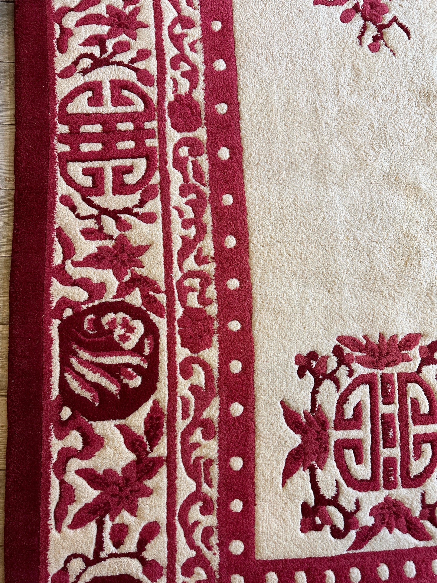 Red & Beige Chinese Art Deco Style Rug 11 x 15 - Nuvé