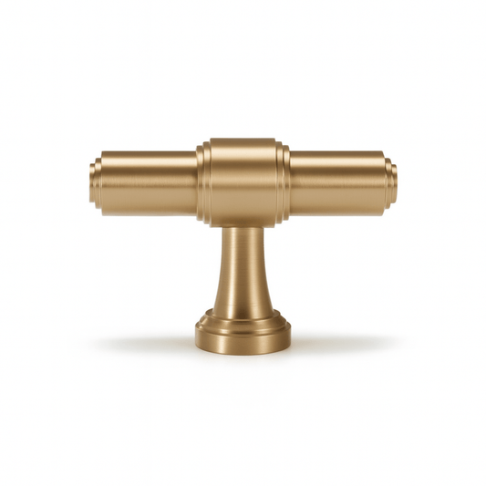 Remus knob and pull bar for cabinets, made of metal with a sleek finish, designed for kitchen or furniture hardware.
