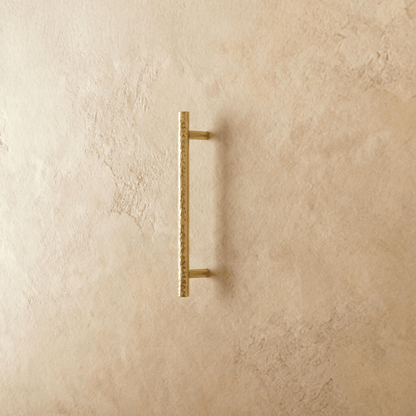 Remy knob and pull bar set from Residence Supply, modern cabinet hardware in brushed metal finish for kitchen or furniture.