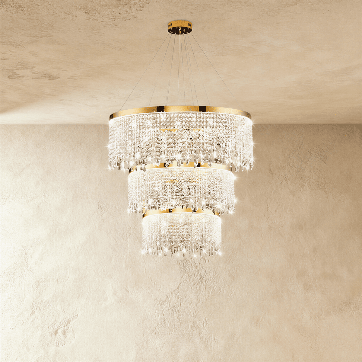 Rexana Crystal Tiered Chandelier - Nuvé