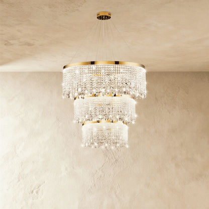 Rexana Crystal Tiered Chandelier - Nuvé