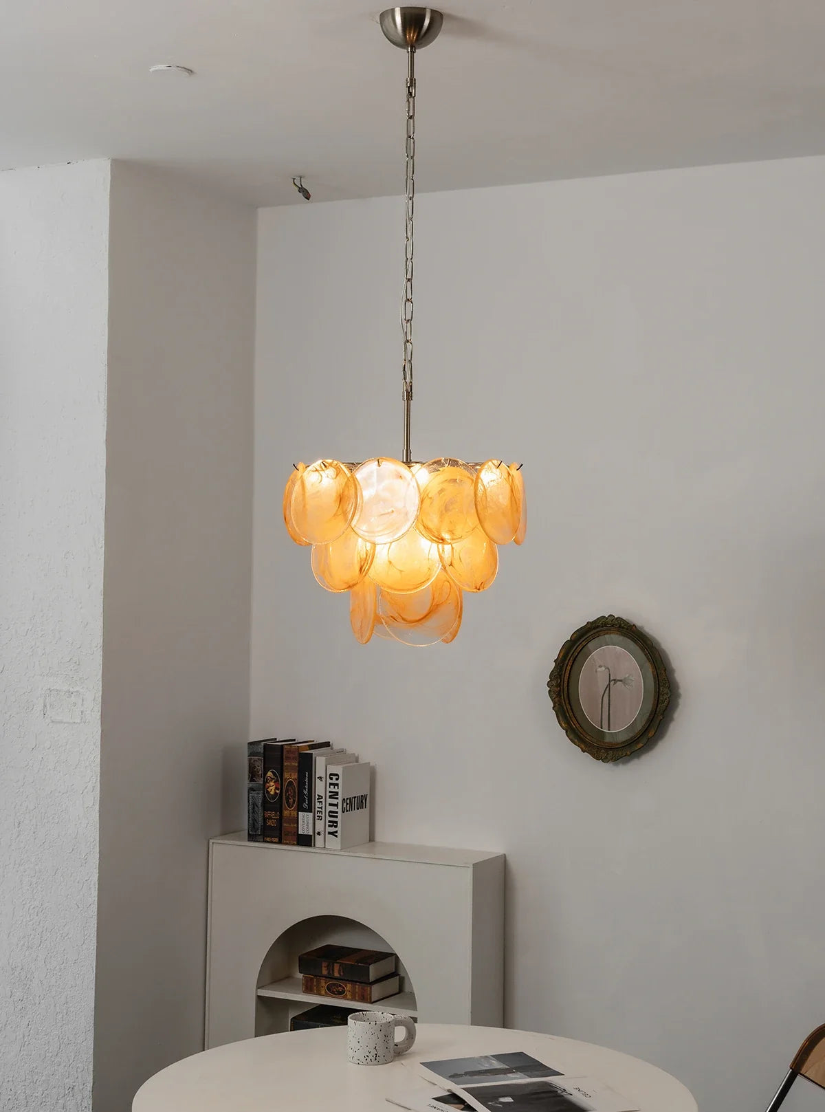 Retro Glass Disc Chandelier