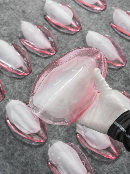 Rosalind Pink Glass Petal Chandelier