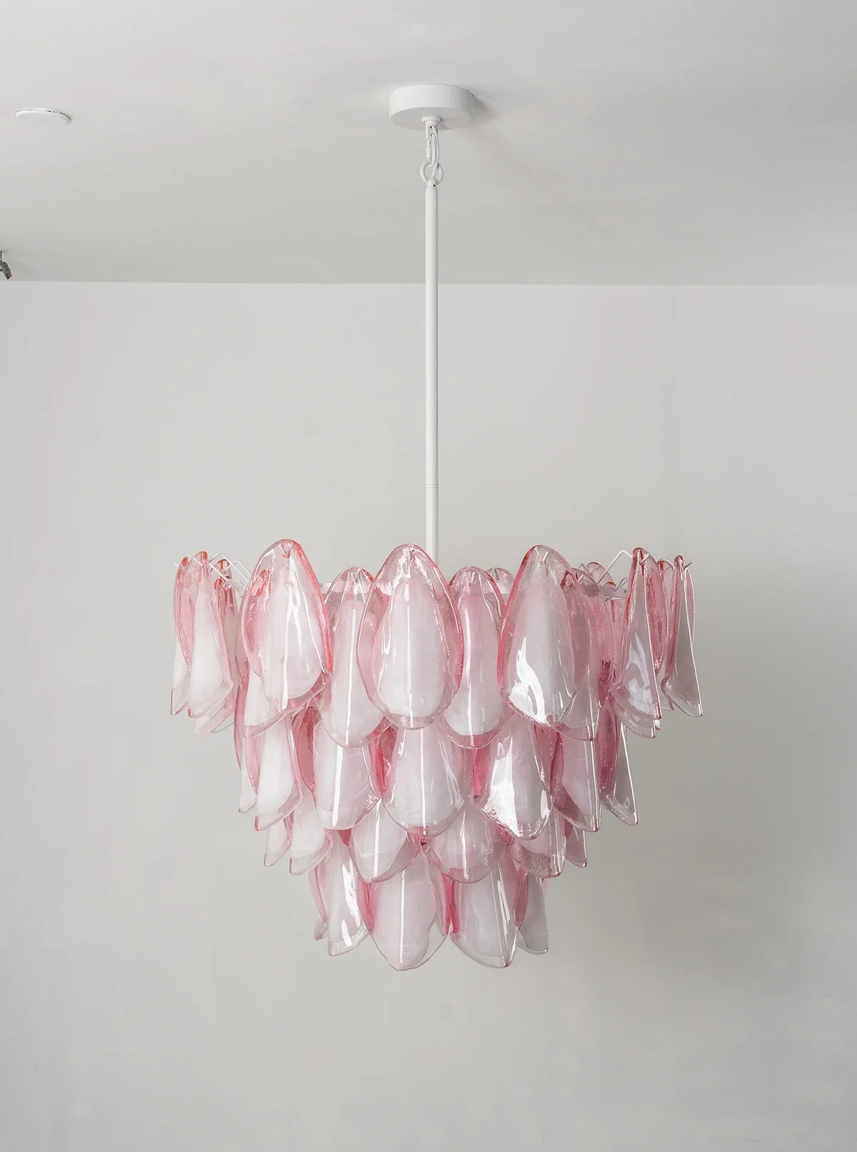 Rosalind Pink Glass Petal Chandelier