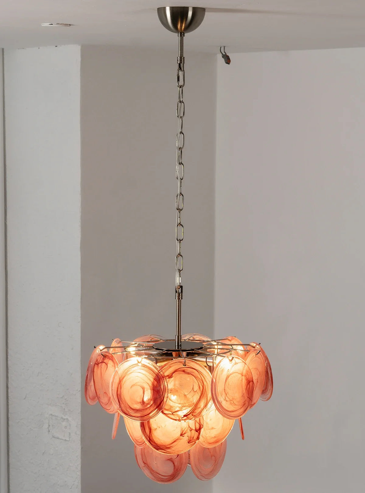 Retro Glass Disc Chandelier