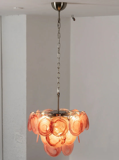 Retro Glass Disc Chandelier