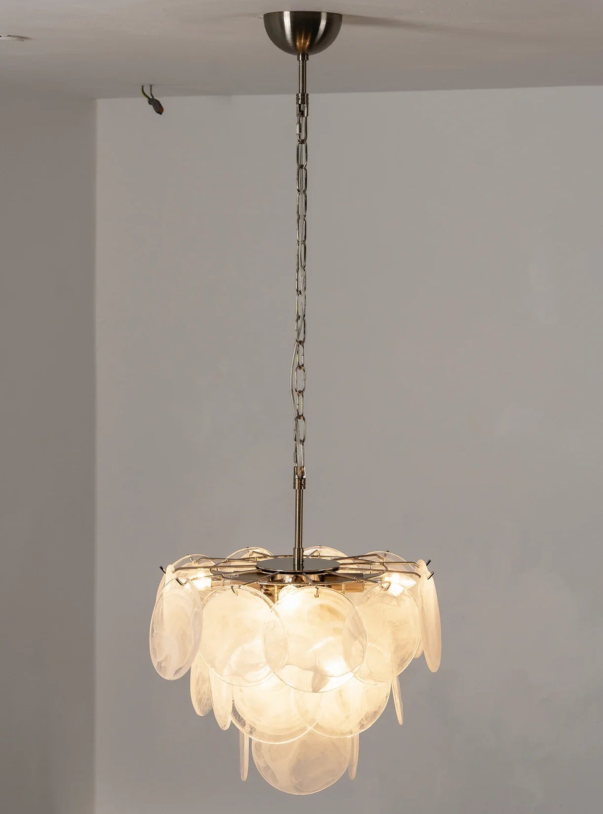 Retro Glass Disc Chandelier