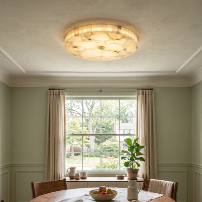 Alabaster Round Ceiling Lamp