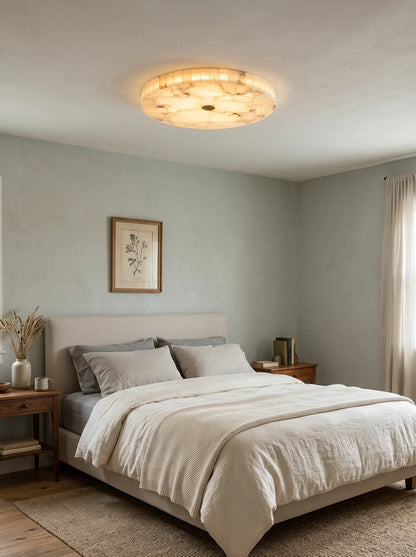 Alabaster Round Ceiling Lamp