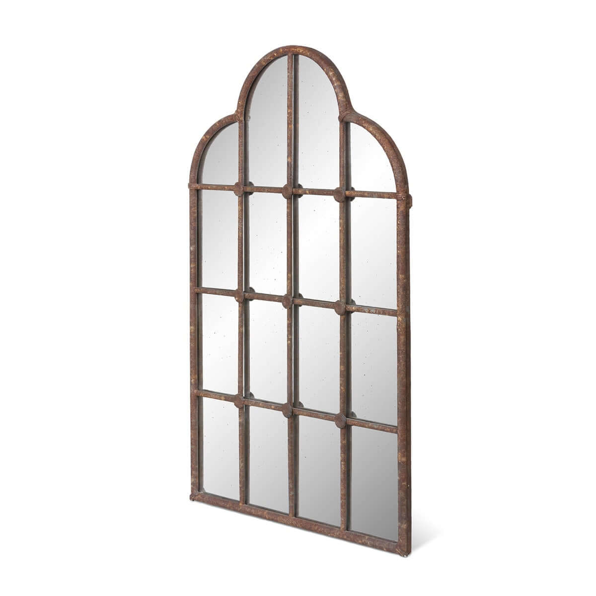 Rustic Farmhouse Iron Windowpane Mirror - Nuvé