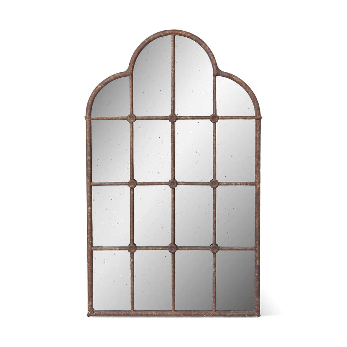 Rustic Farmhouse Iron Windowpane Mirror - Nuvé