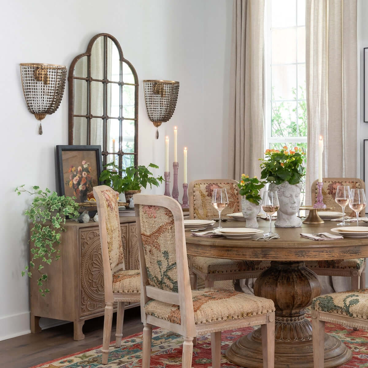 Rustic Farmhouse Iron Windowpane Mirror - Nuvé