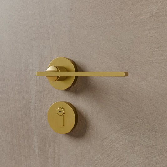 Residence Supply Sabaat Handle and Lock on door, modern door hardware with handle and lock mechanism for home security.