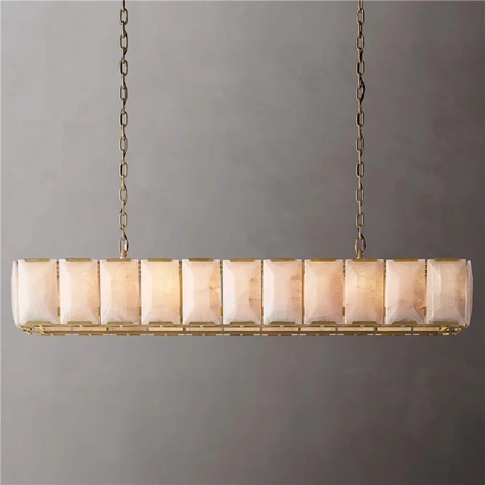 Sakhra Alabaster Linear Chandelier - Nuvé