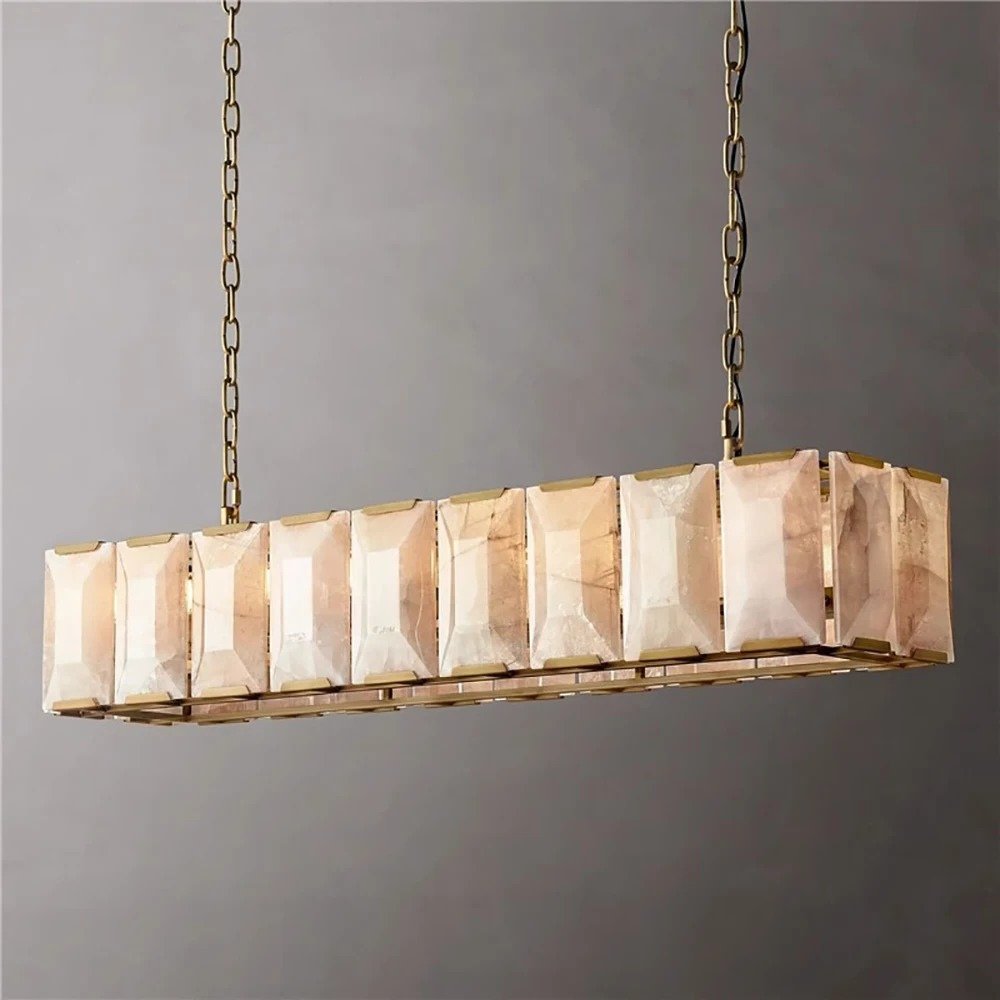Sakhra Alabaster Linear Chandelier - Nuvé