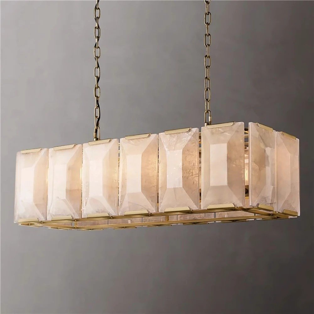Sakhra Alabaster Linear Chandelier - Nuvé