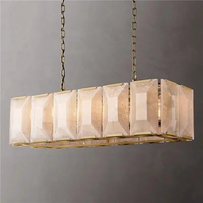 Sakhra Alabaster Linear Chandelier - Nuvé