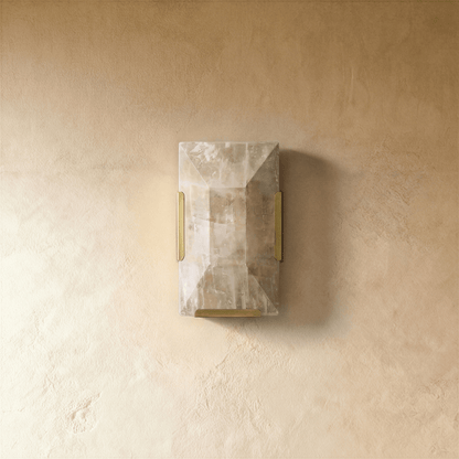 Sakhra Wall Lamp by Residence Supply featuring a modern design with a textured ceramic shade and metal mounting bracket.