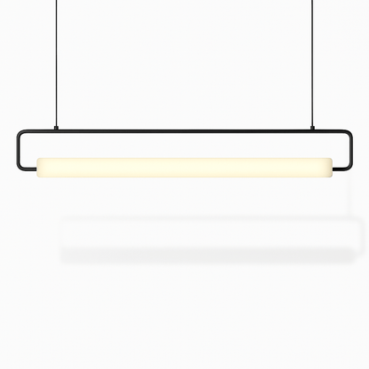 Modern Sanaa Pendant Light by Residence Supply with a sleek metal frame and glass shade hanging from a ceiling mount.