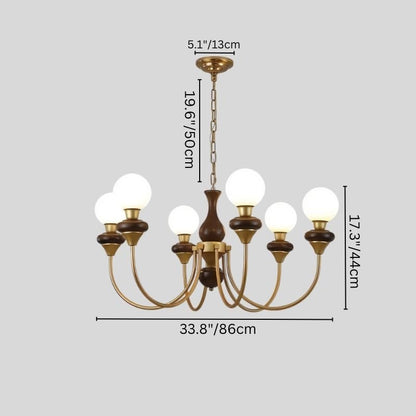 Elegant Scyre chandelier by Residence Supply featuring multiple glass pendant lights in a modern design.