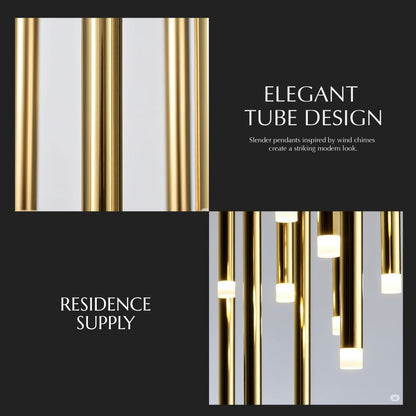 Elegant Senara Chandelier by Residence Supply with multiple glass arms and warm lighting for sophisticated interior decor.