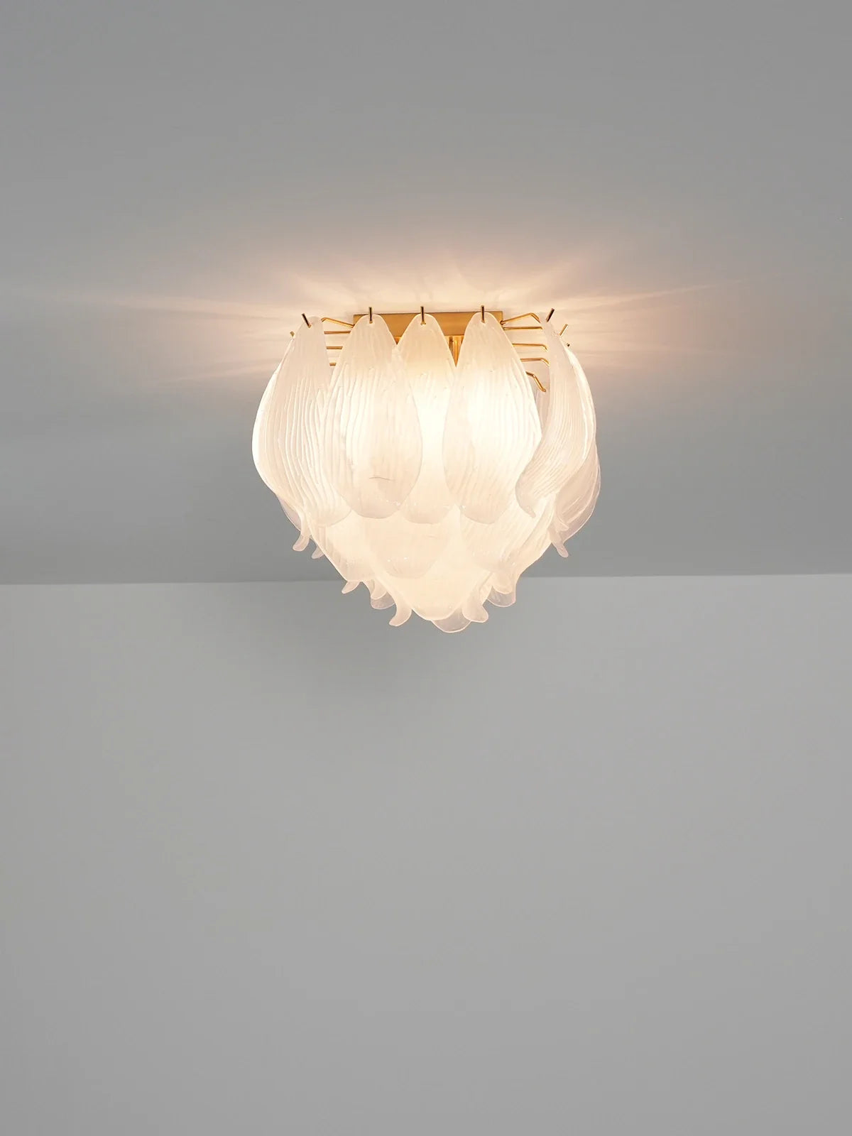 Serelle Frosted Petal Flush Mount Ceiling Light