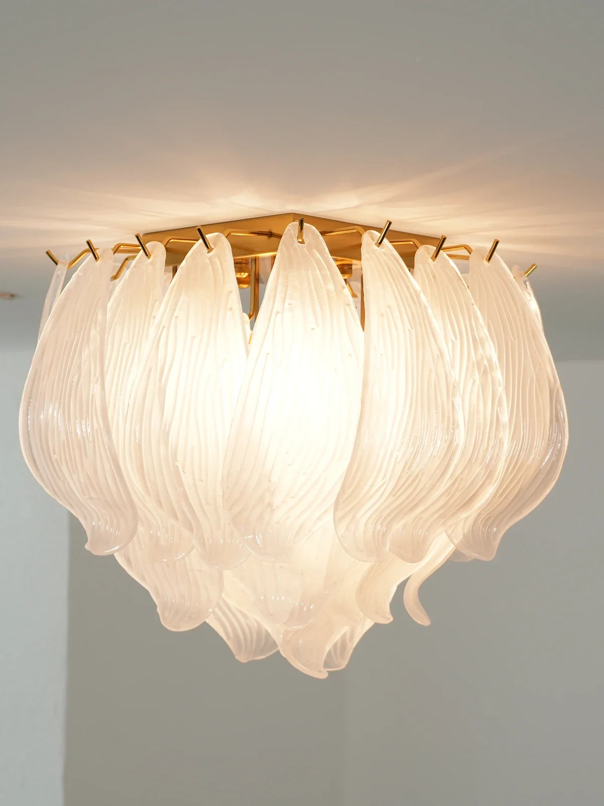 Serelle Frosted Petal Flush Mount Ceiling Light