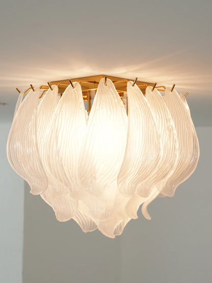 Serelle Frosted Petal Flush Mount Ceiling Light