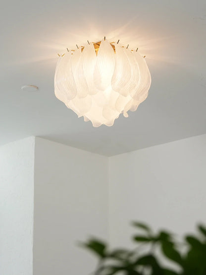 Serelle Frosted Petal Flush Mount Ceiling Light