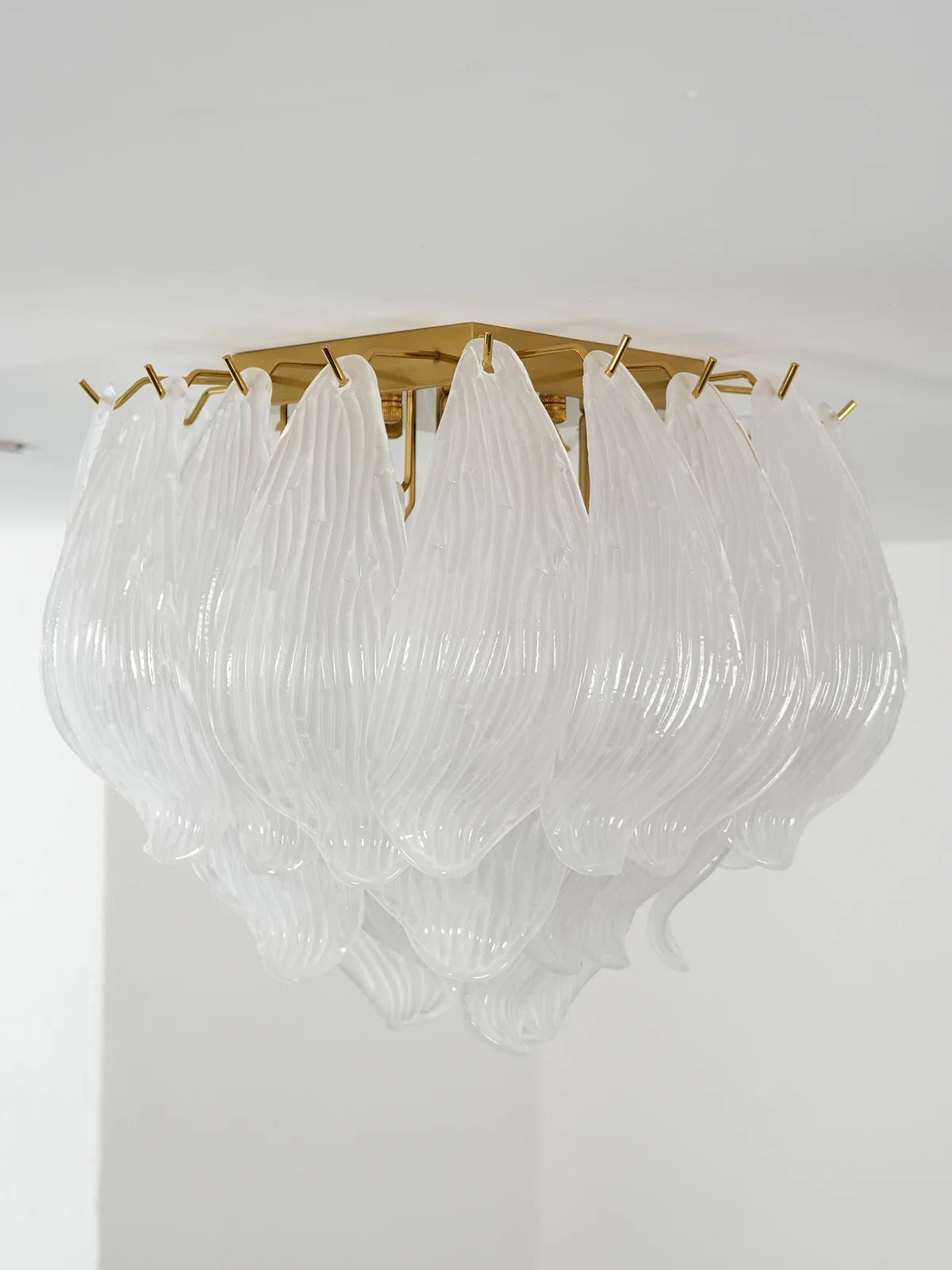 Serelle Frosted Petal Flush Mount Ceiling Light