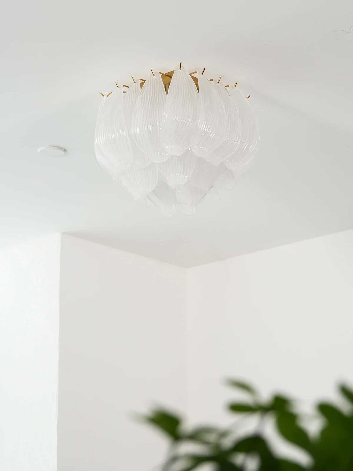 Serelle Frosted Petal Flush Mount Ceiling Light