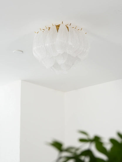 Serelle Frosted Petal Flush Mount Ceiling Light