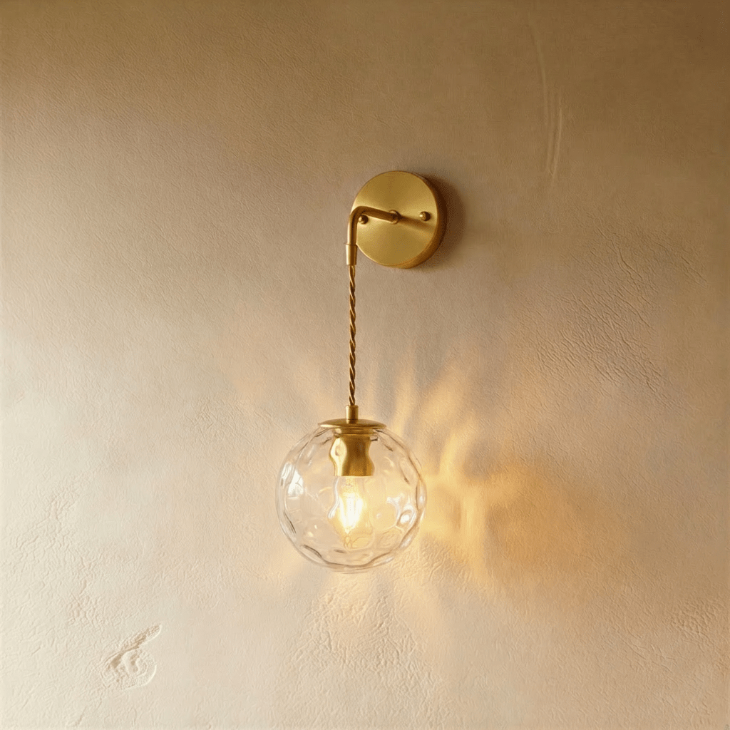 Residence Supply Sfera Wall Lamp with spherical design, mounted on a wall, featuring a modern, minimalist style.