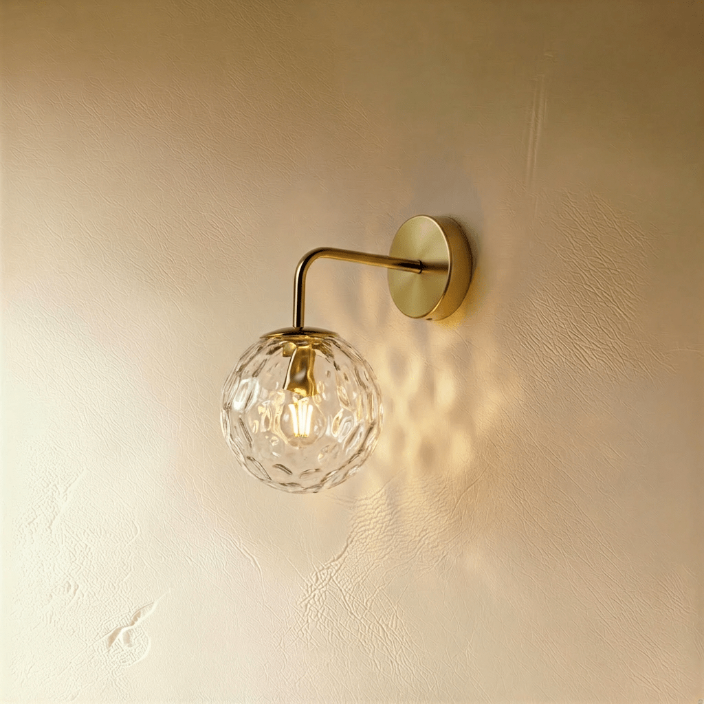 Modern Sfera Wall Lamp by Residence Supply featuring a spherical design with a sleek metal finish for stylish indoor lighting.