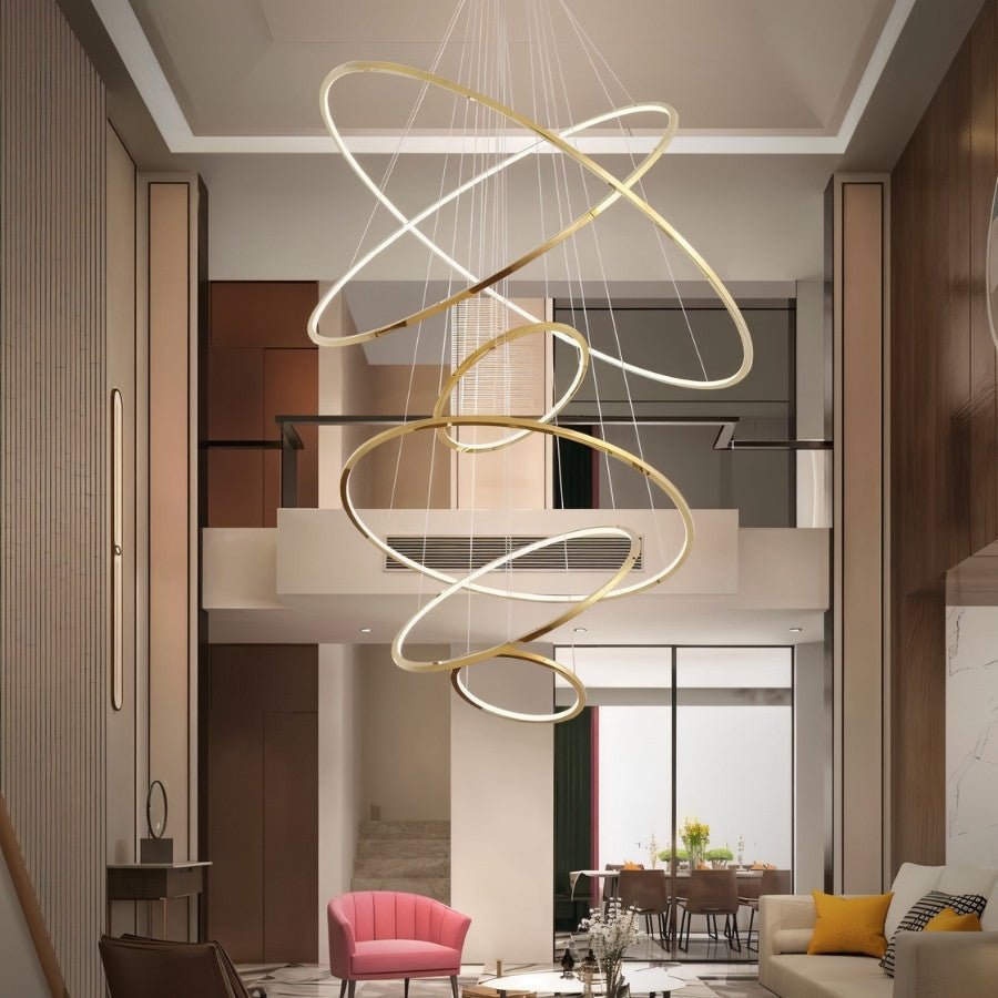 Elegant Shalom Round Chandelier by Residence Supply featuring a circular metal frame with multiple hanging light fixtures.