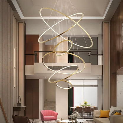 Elegant Shalom Round Chandelier by Residence Supply featuring a circular metal frame with multiple hanging light fixtures.