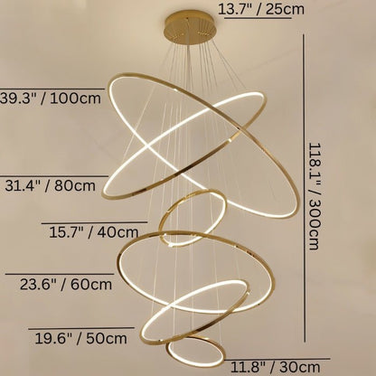 Shalom Round Chandelier by Residence Supply featuring a circular design with multiple hanging crystal-style lights.