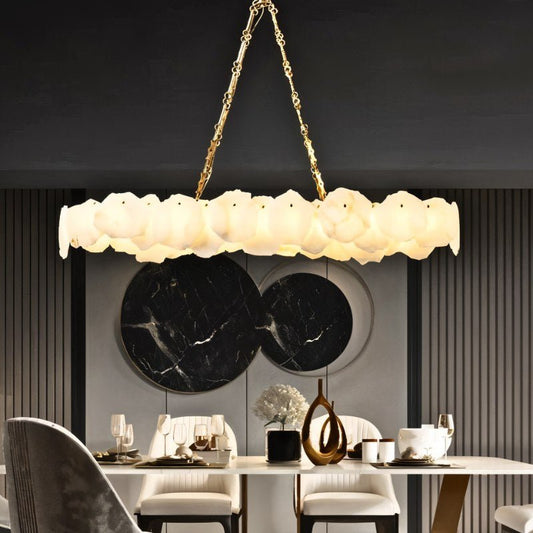 Shatkon Alabaster Chandelier Light - Nuvé