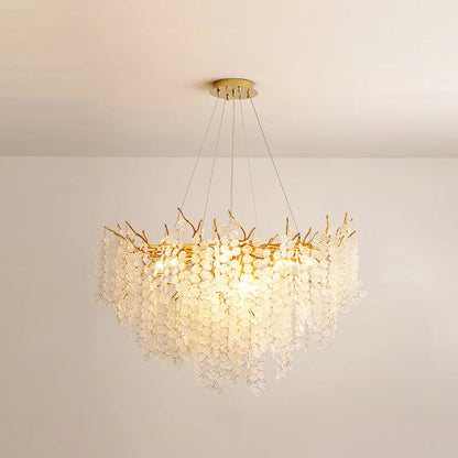 Shiro Noda Glass Coin Chandeliers - Nuvé
