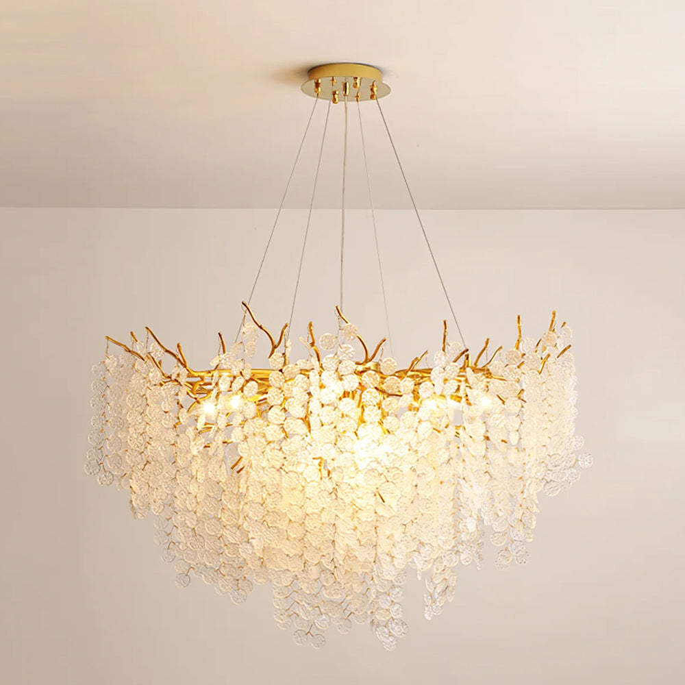 Shiro Noda Glass Coin Chandeliers - Nuvé