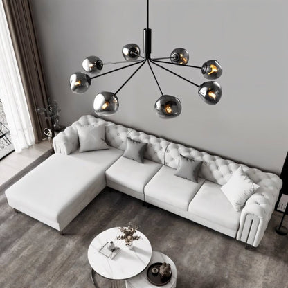 Modern Sindr ceiling lamp from Residence Supply with a sleek, minimalist design and a brushed metal finish.