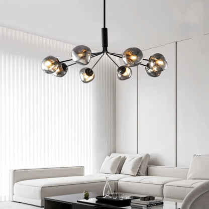 Modern Sindr ceiling lamp by Residence Supply with sleek design and warm lighting, ideal for living rooms or bedrooms.