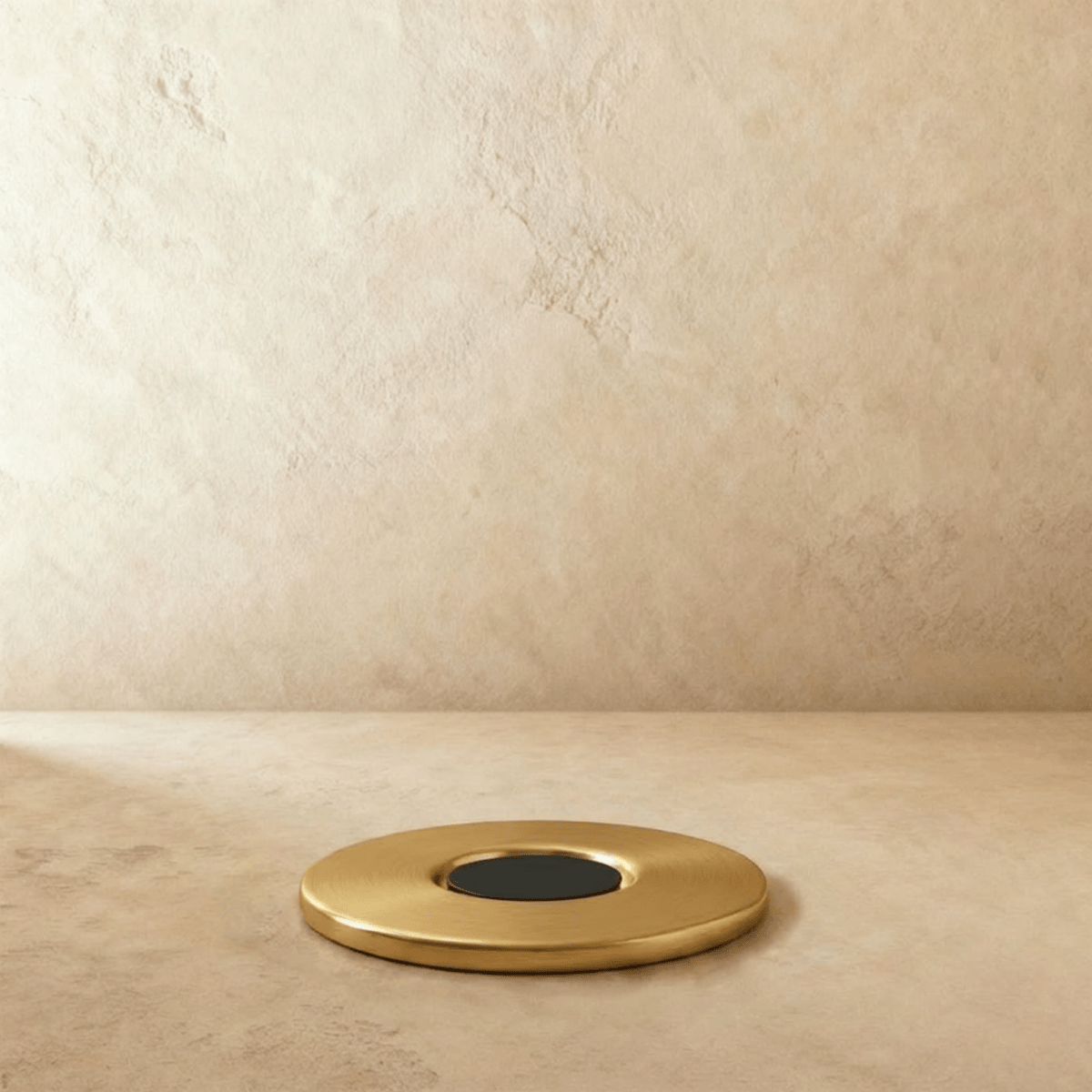 Concealed magnetic door stop by Residence Supply installed on a door, preventing damage with a sleek, hidden design.