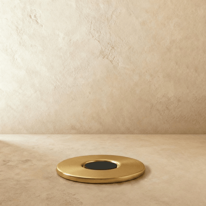Concealed magnetic door stop by Residence Supply installed on a door, preventing damage with a sleek, hidden design.